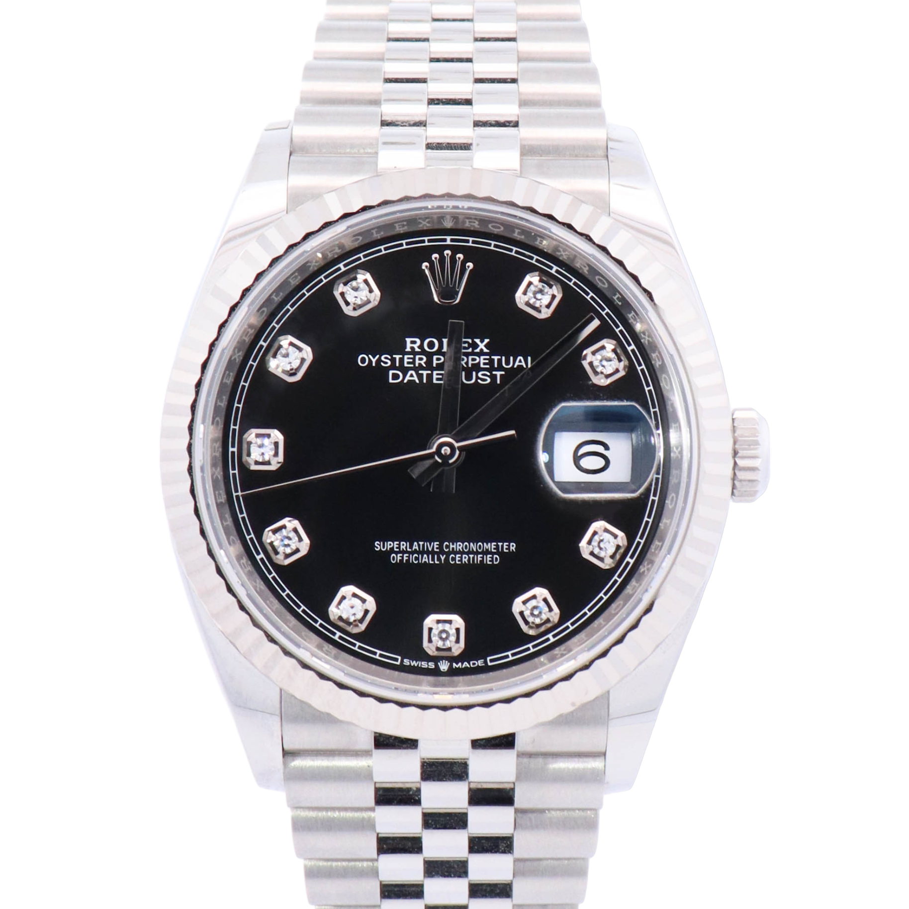 Rolex Datejust 36mm Black Dial Watch Ref# 126234