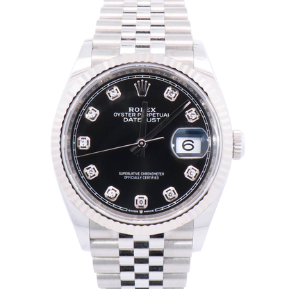 Rolex Datejust 36mm Black Dial Watch Ref# 126234