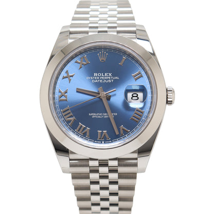 Rolex Datejust 41mm Blue Dial Watch Ref# 126300 - Happy Jewelers Fine Jewelry Lifetime Warranty