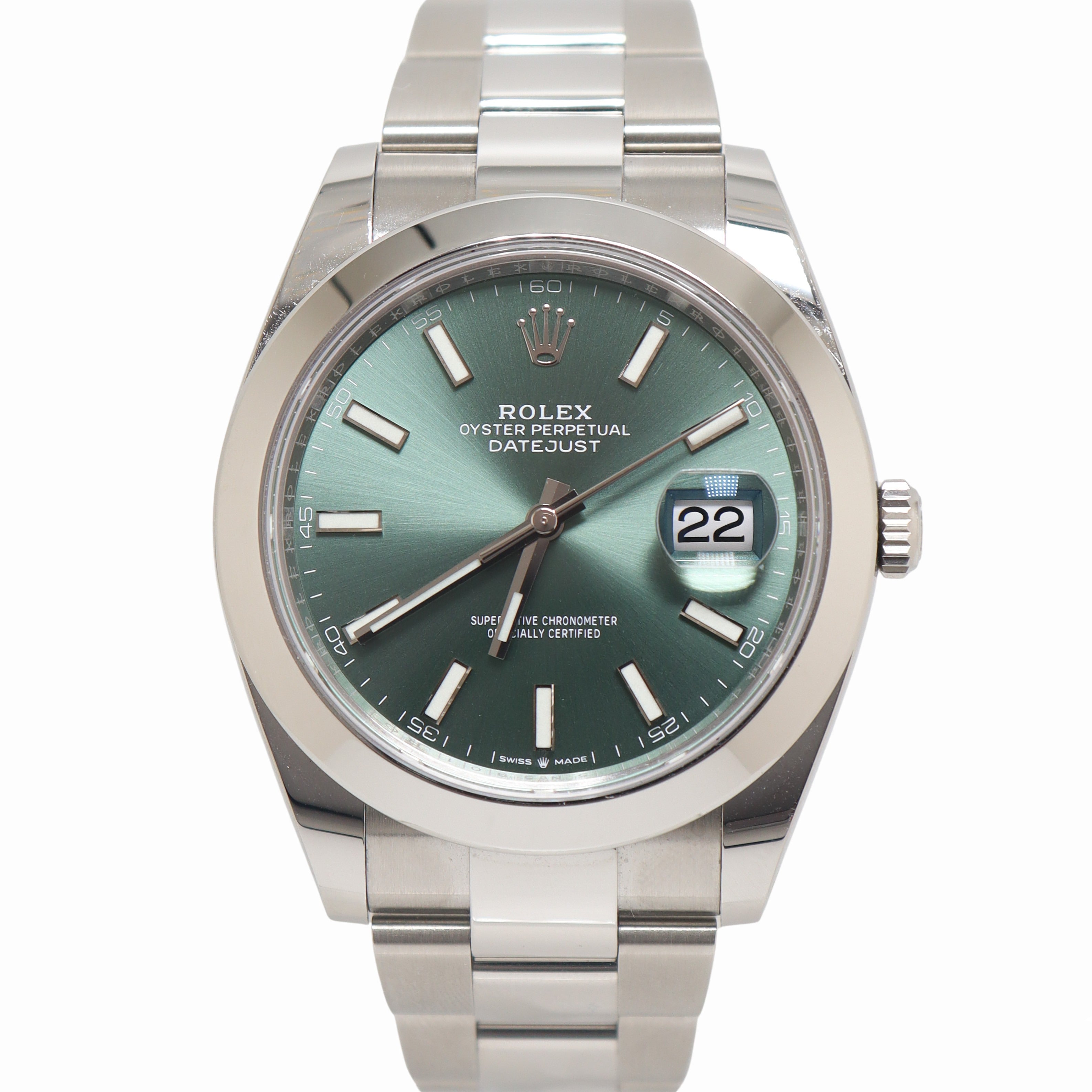 Rolex Datejust 41mm Green Dial Watch Ref# 126300 - Happy Jewelers Fine Jewelry Lifetime Warranty