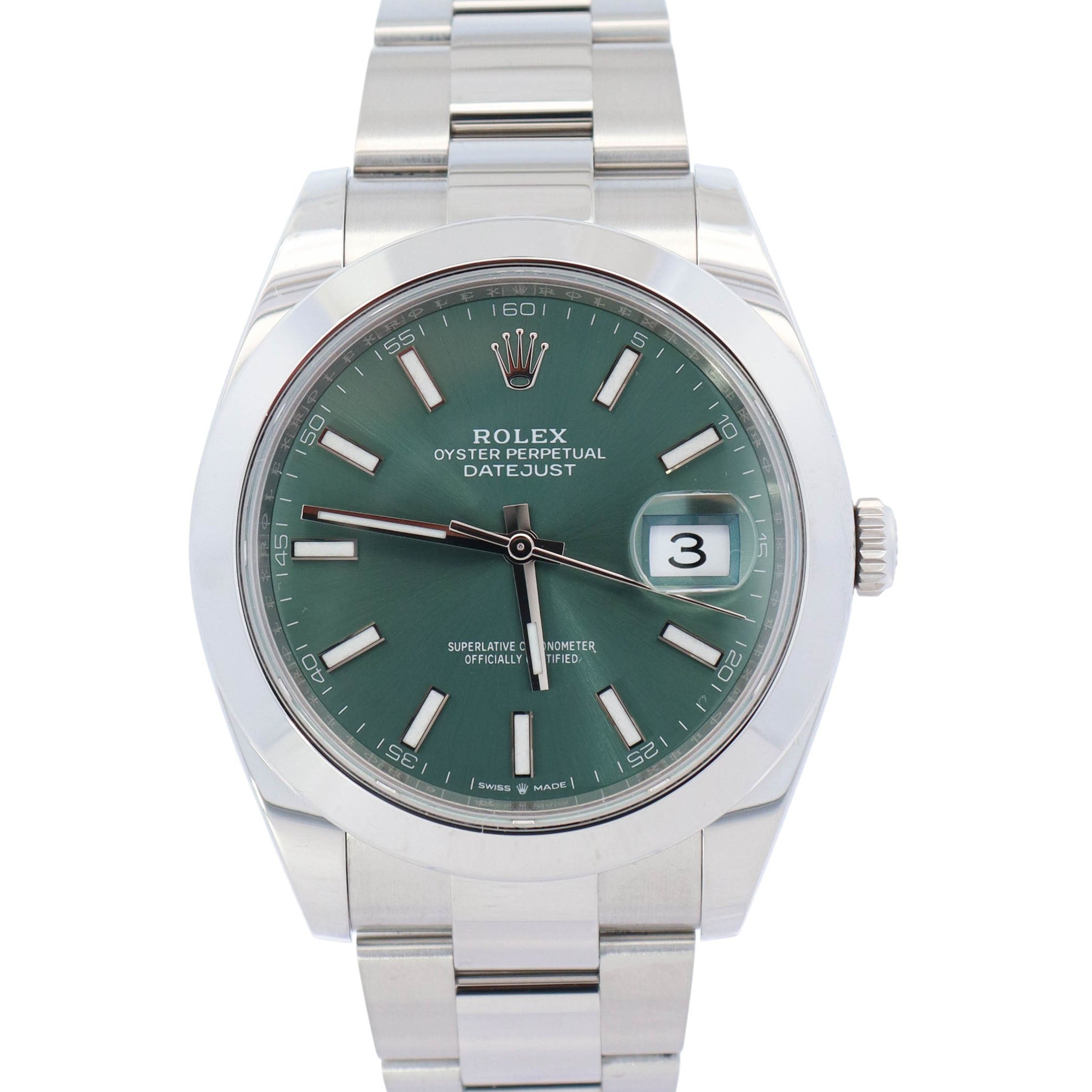 Rolex Datejust 41mm Green Dial Watch Ref# 126300