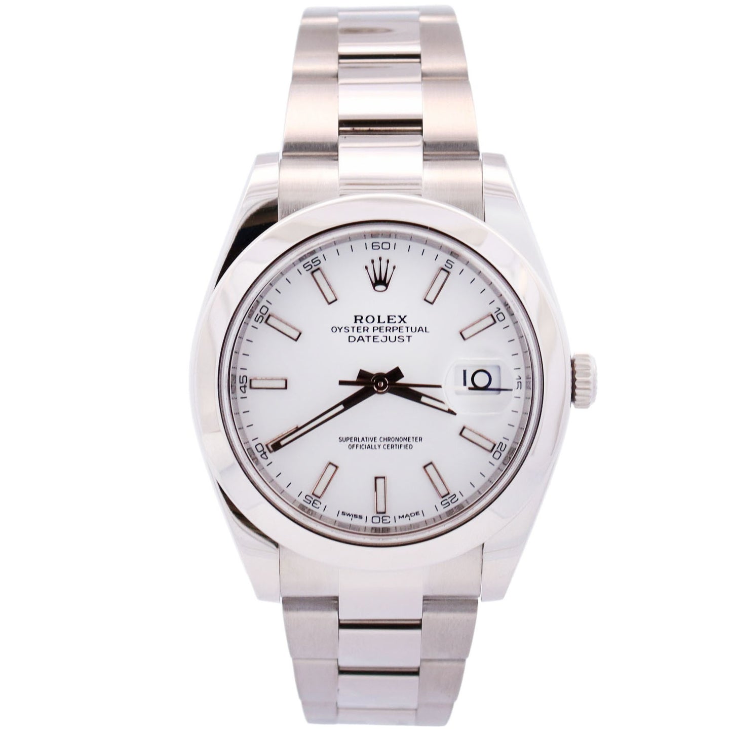 Rolex Datejust 41mm White Dial Watch Ref# 126300