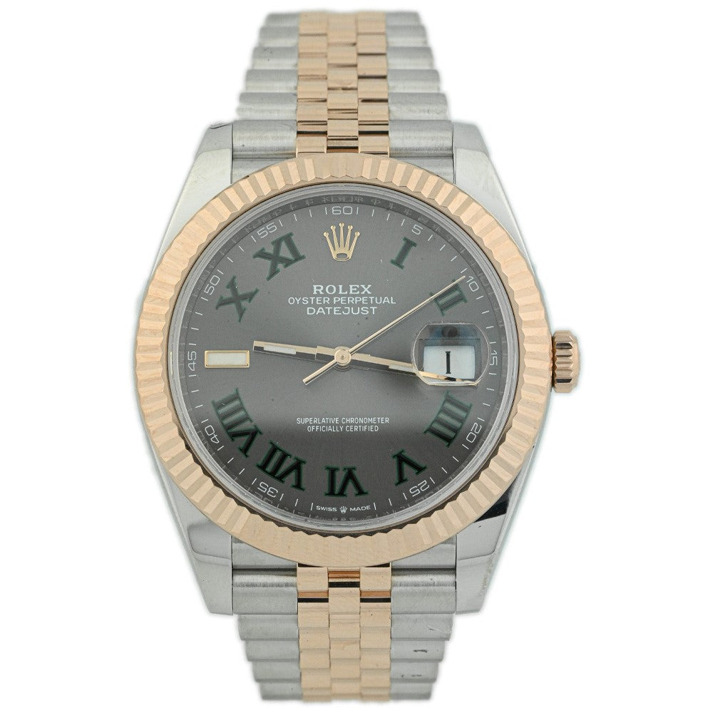 Rolex Datejust Two-Tone Stainless Steel & Yellow Gold 36mm Wimbledon Roman Dial Watch Reference #: 126233 - Happy Jewelers Fine Jewelry Lifetime Warranty