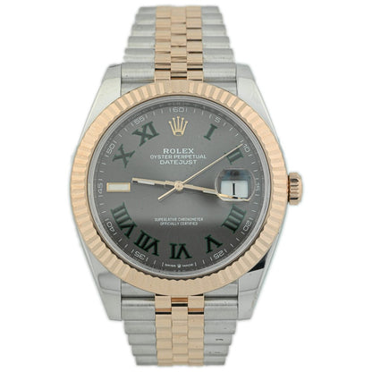 Rolex Datejust Two-Tone Stainless Steel & Yellow Gold 36mm Wimbledon Roman Dial Watch Reference #: 126233 - Happy Jewelers Fine Jewelry Lifetime Warranty