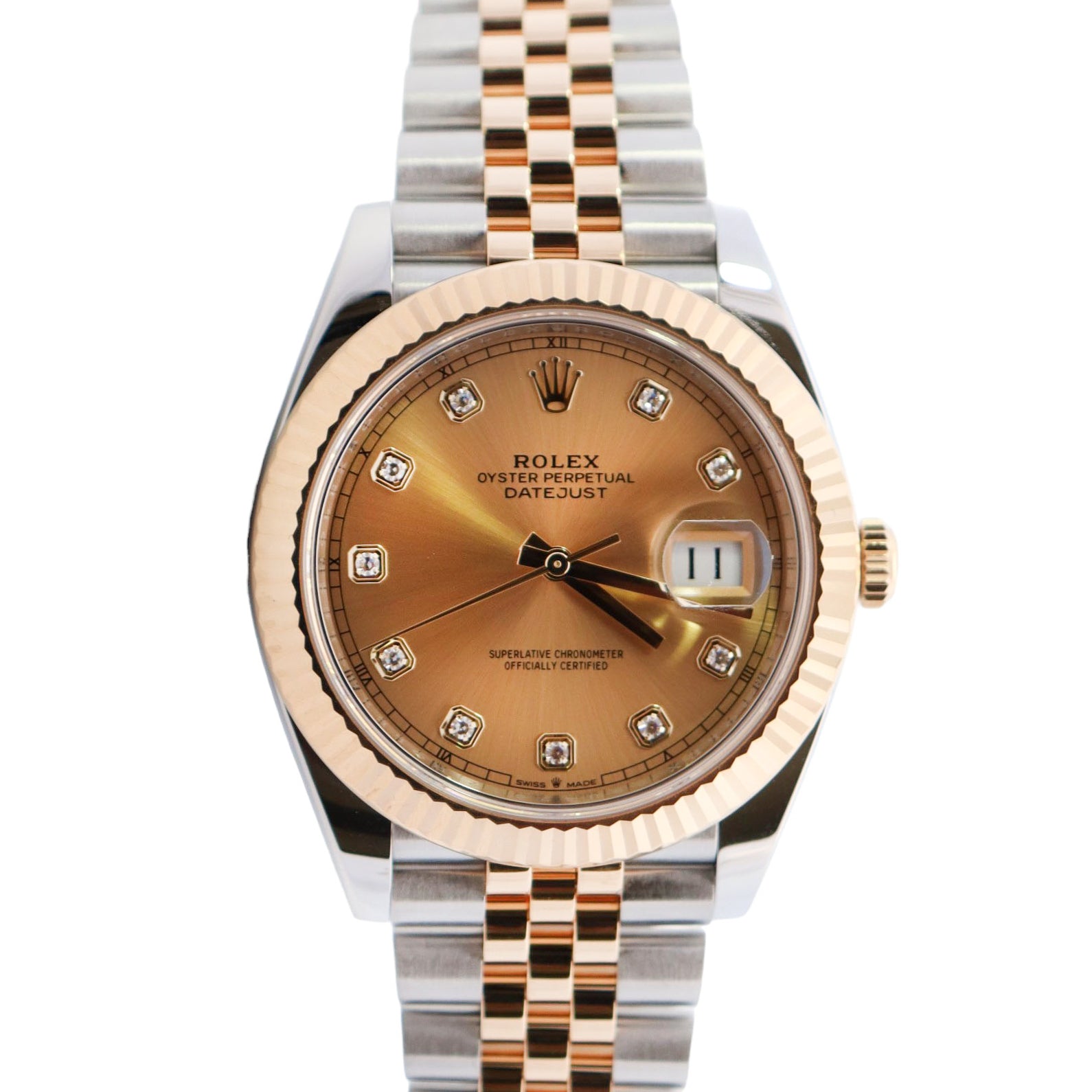 Rolex Datejust 41mm Champagne Dial Watch Ref# 126333 - Happy Jewelers Fine Jewelry Lifetime Warranty