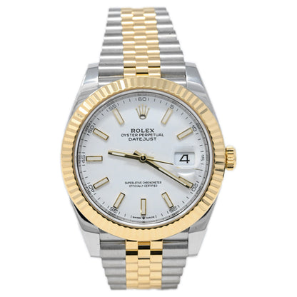 Rolex Datejust 41mm White Dial Watch Ref# 126333 - Happy Jewelers Fine Jewelry Lifetime Warranty