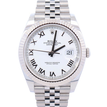 Rolex Datejust 41mm White Dial Watch Ref# 126334 - Happy Jewelers Fine Jewelry Lifetime Warranty