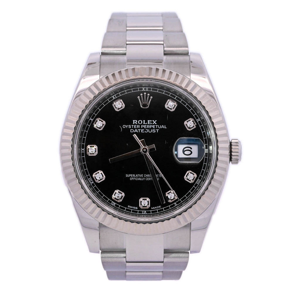 Rolex Datejust 41mm Black Dial Watch Ref# 126334 - Happy Jewelers Fine Jewelry Lifetime Warranty
