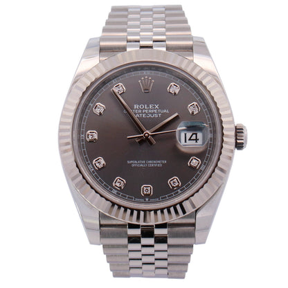 Rolex Datejust 41mm Rhodium Dial Watch Ref# 126334 - Happy Jewelers Fine Jewelry Lifetime Warranty
