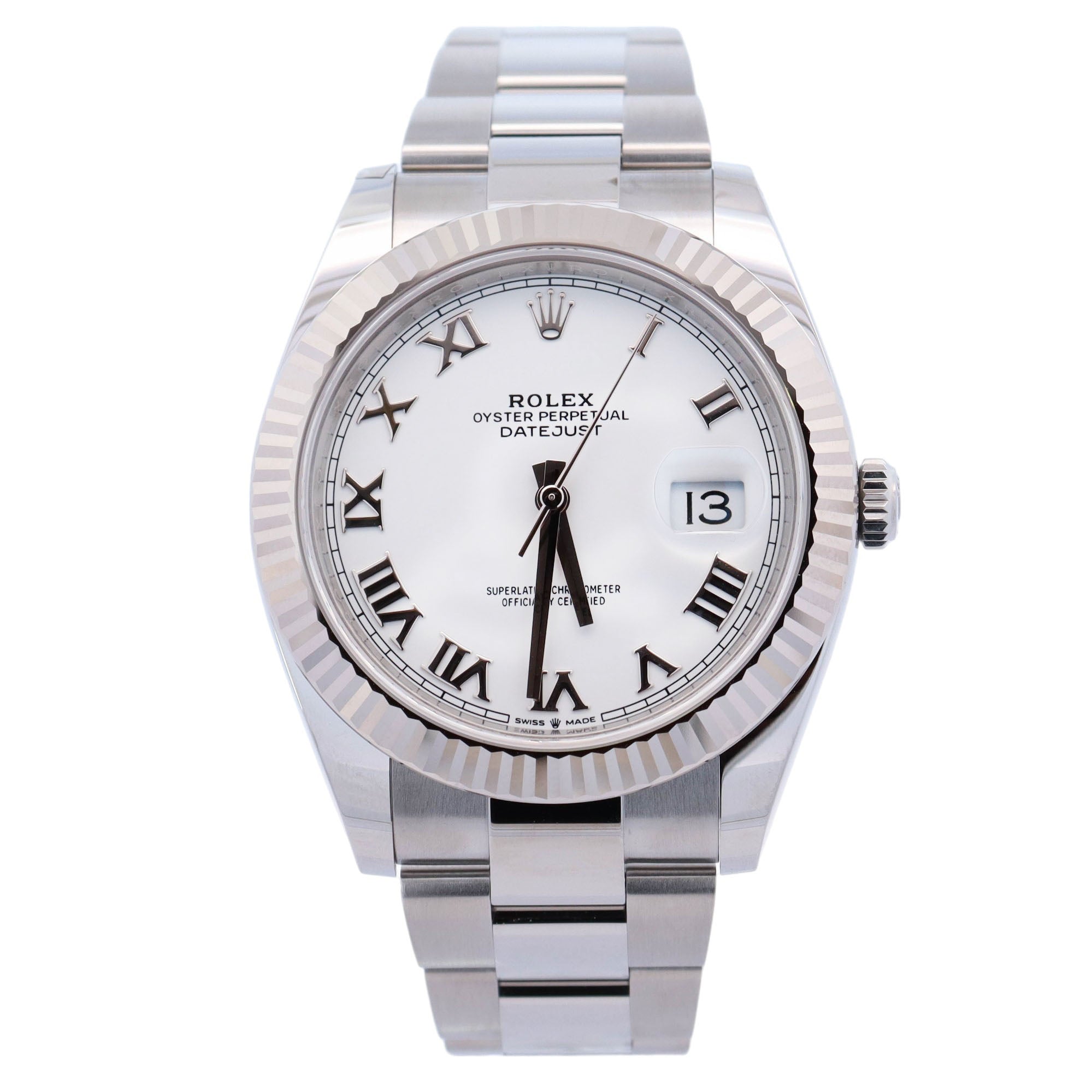 Rolex Datejust 41mm White Dial Watch Ref# 126334 - Happy Jewelers Fine Jewelry Lifetime Warranty
