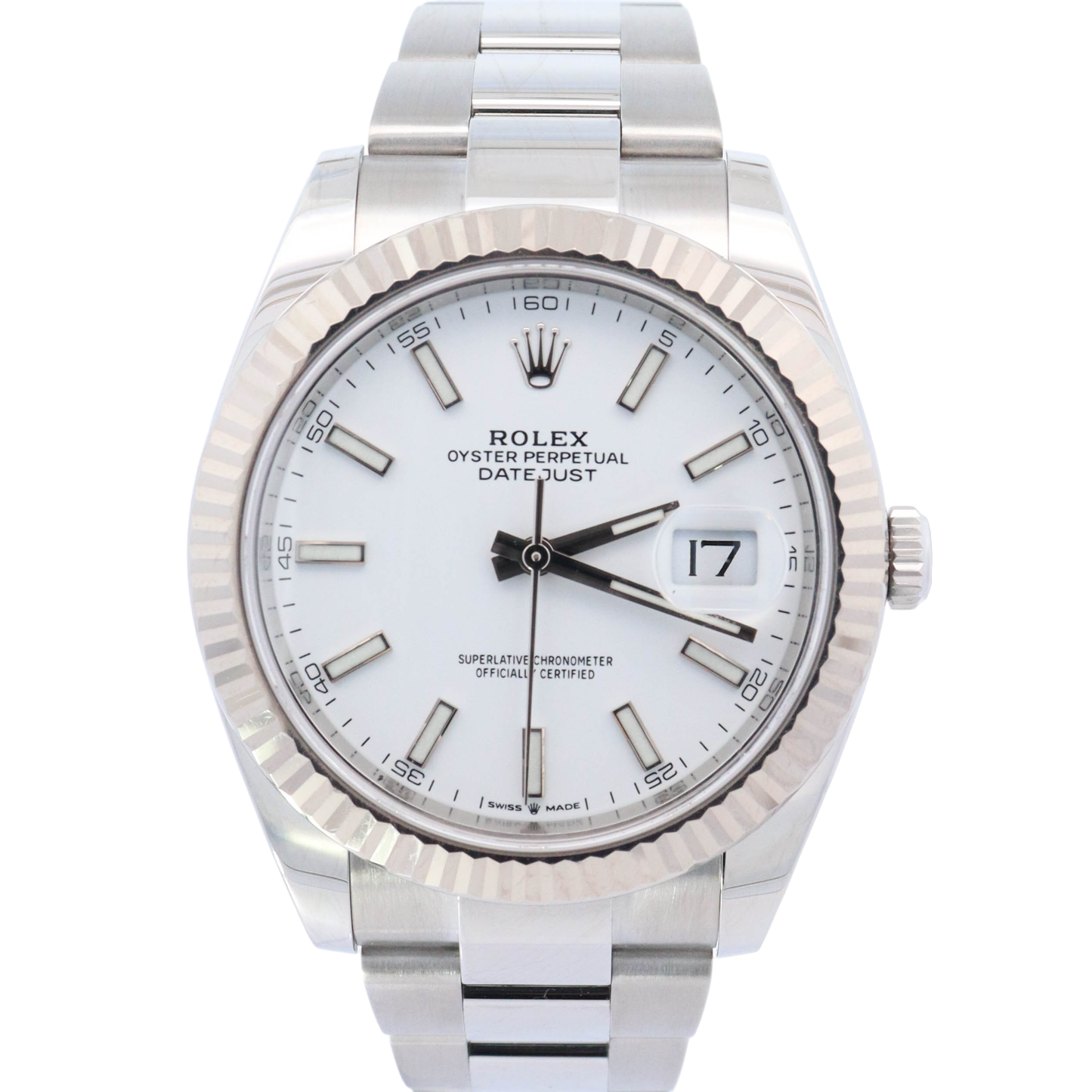 Rolex Datejust 41mm White Dial Watch Ref# 126334