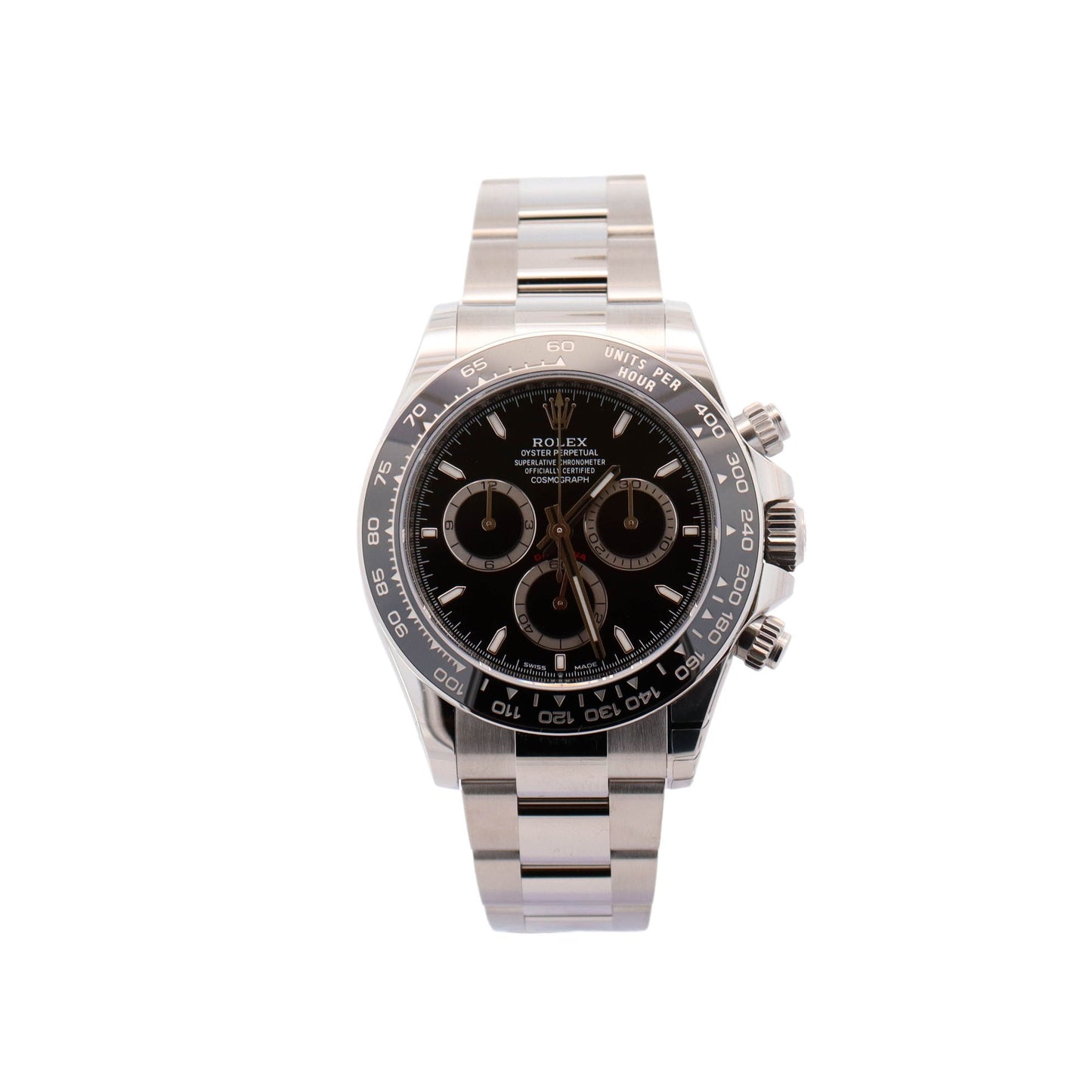 Rolex Daytona 40mm Stainless Steel Black Chronograph Dial Watch Reference #: 126500LN - Happy Jewelers Fine Jewelry Lifetime Warranty