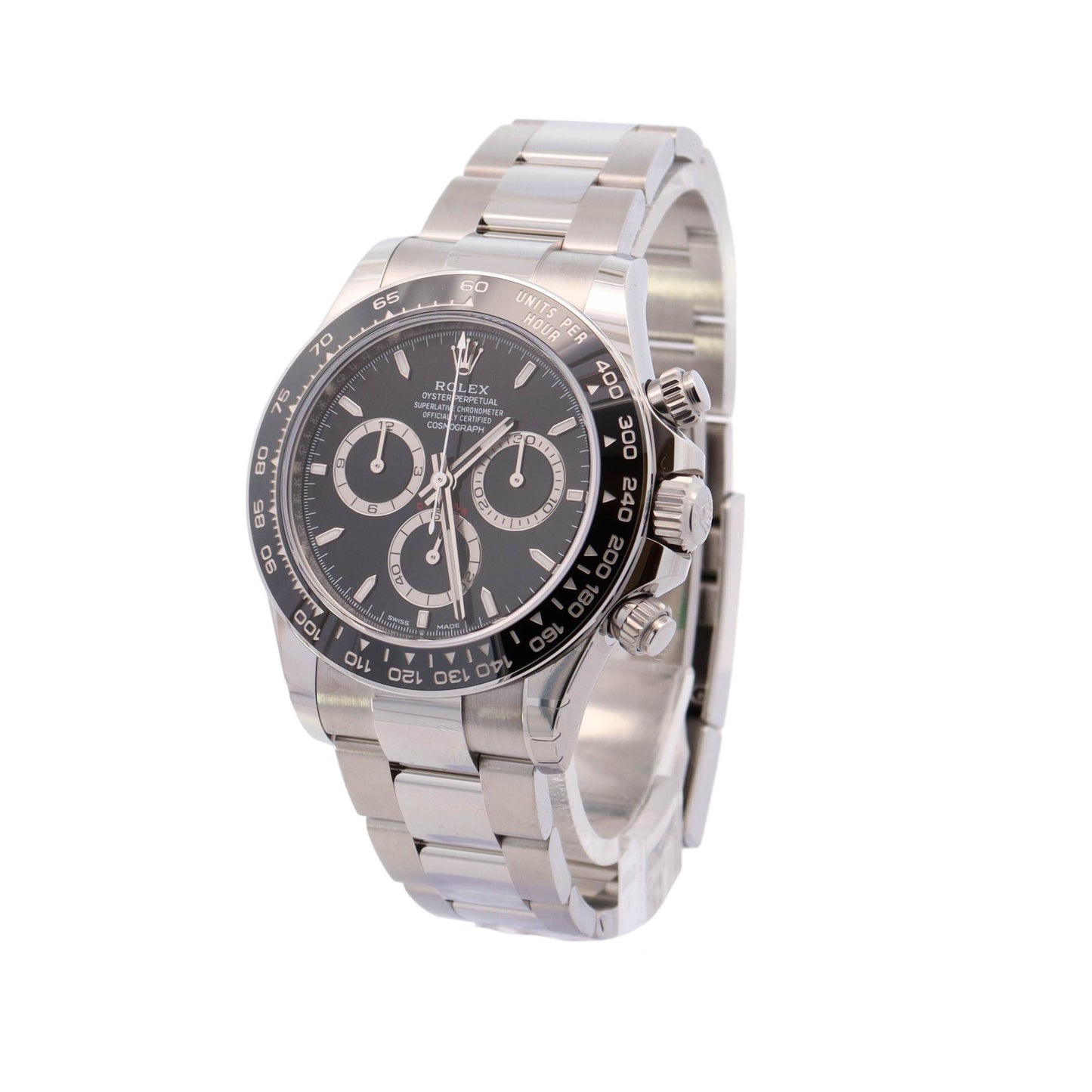 Rolex Daytona 40mm Stainless Steel Black Chronograph Dial Watch Reference #: 126500LN