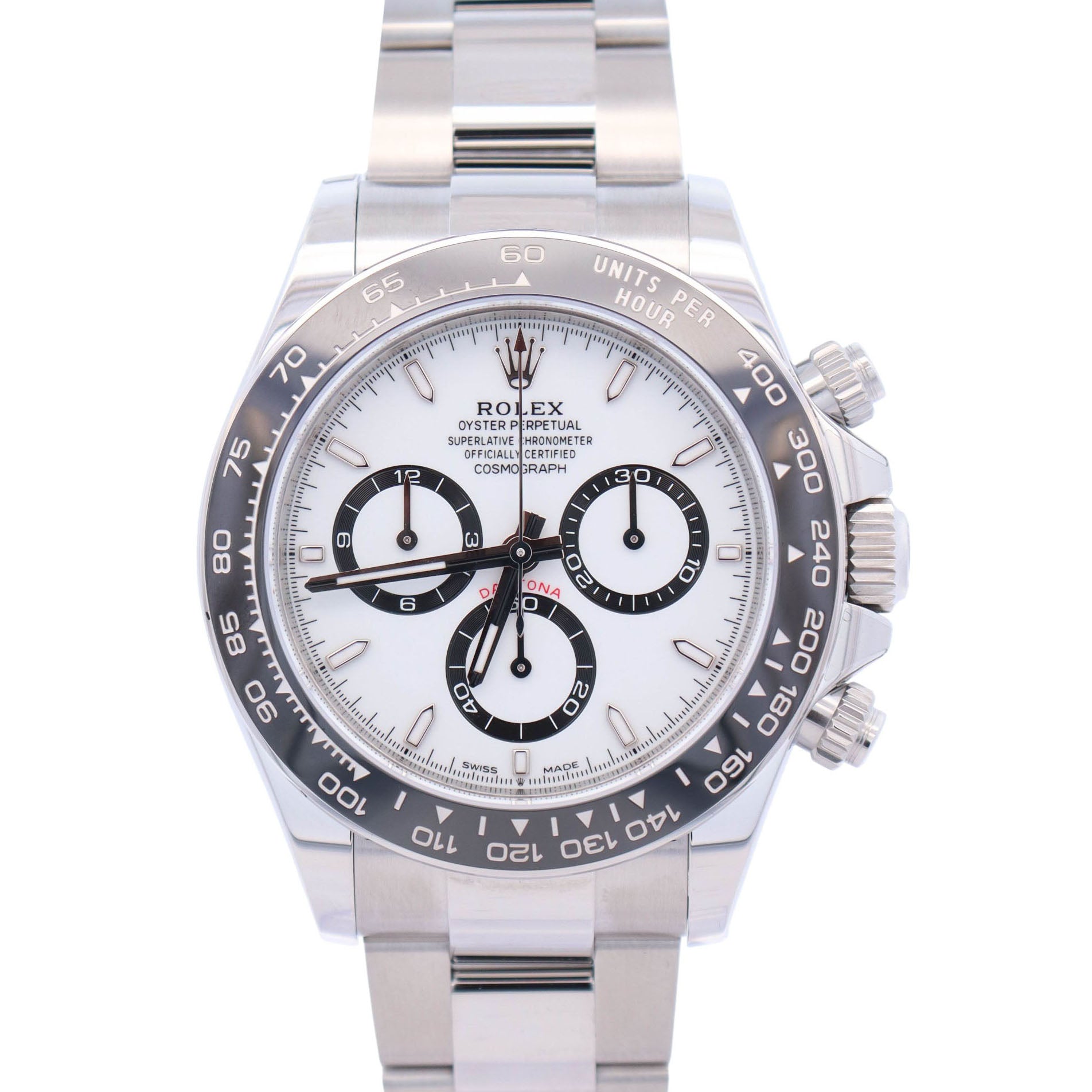 Rolex Daytona 40mm White Dial Watch Ref# 126500LN