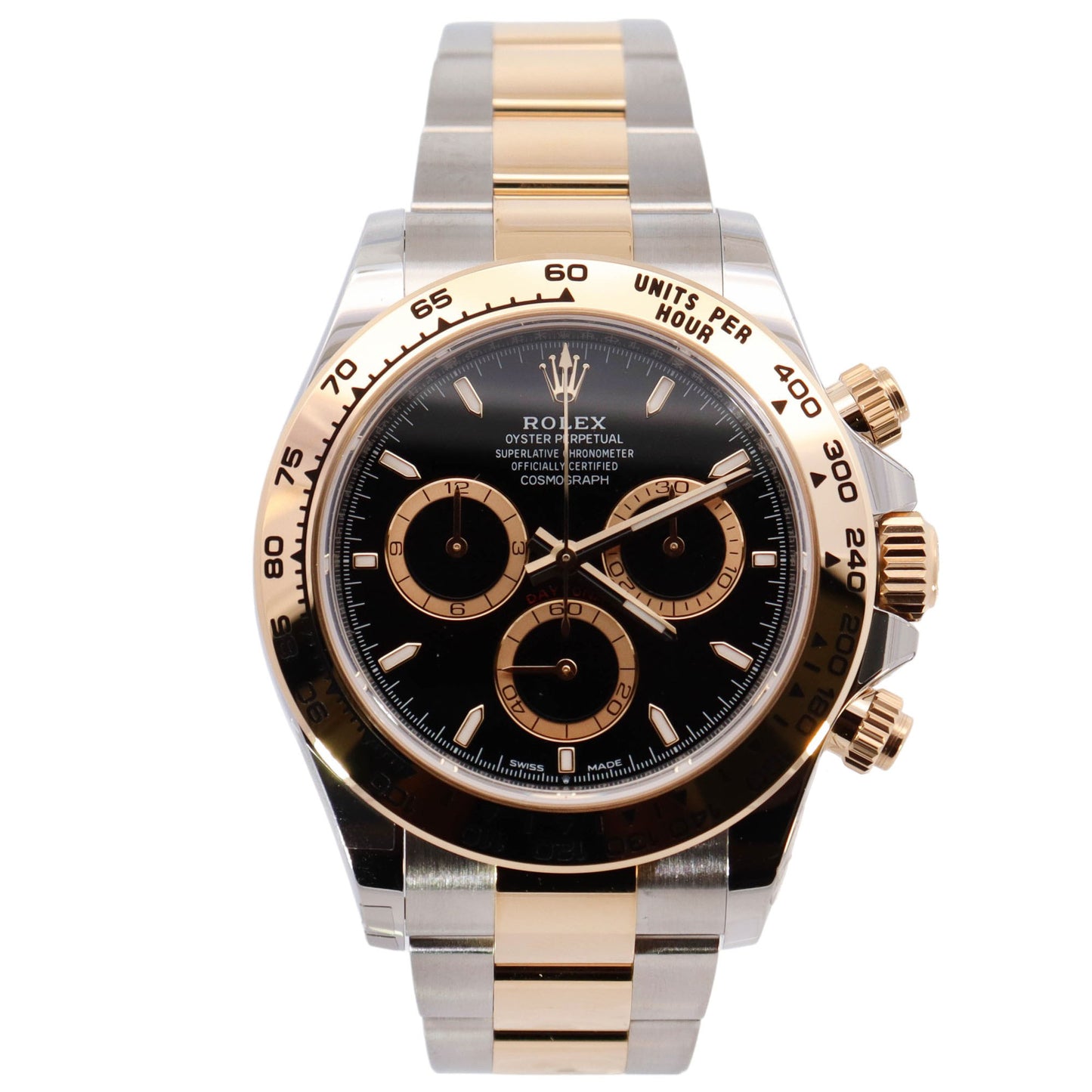 Rolex Daytona Two-Tone Stainless Steel & Yellow Gold 40mm Black Stick Dial Watch Reference# 126503