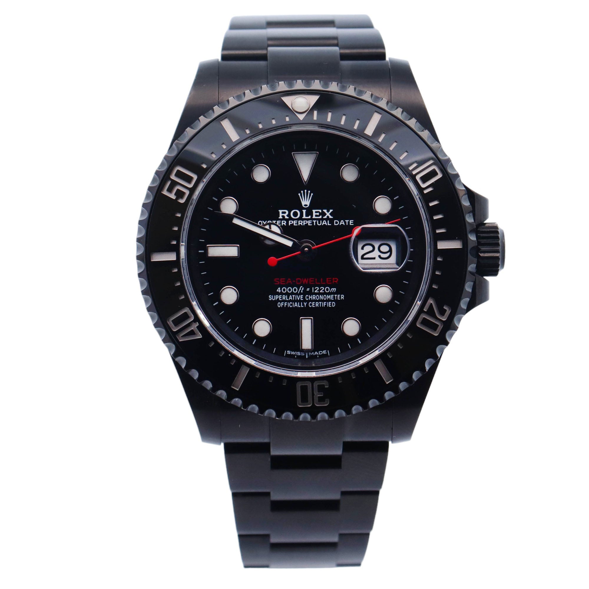 Rolex Sea Dweller Custom PVD 44mm Black Dot Dial Watch Reference# 126600 - Happy Jewelers Fine Jewelry Lifetime Warranty