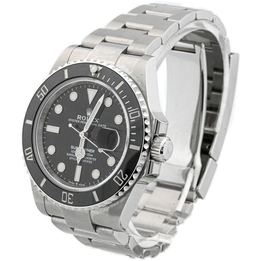 Rolex Mens Submariner 41mm Stainless Steel Black Dot Dial Watch Reference #: 126610LN - Happy Jewelers Fine Jewelry Lifetime Warranty