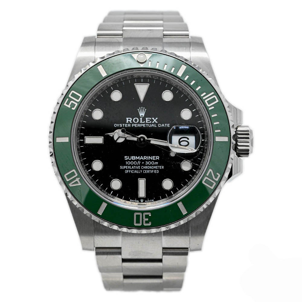 Load image into Gallery viewer, Rolex Submariner &amp;quot;Starbucks&amp;quot; Stainless Steel 41mm Black Dot Dial Watch Reference#: 126610LV - Happy Jewelers Fine Jewelry Lifetime Warranty
