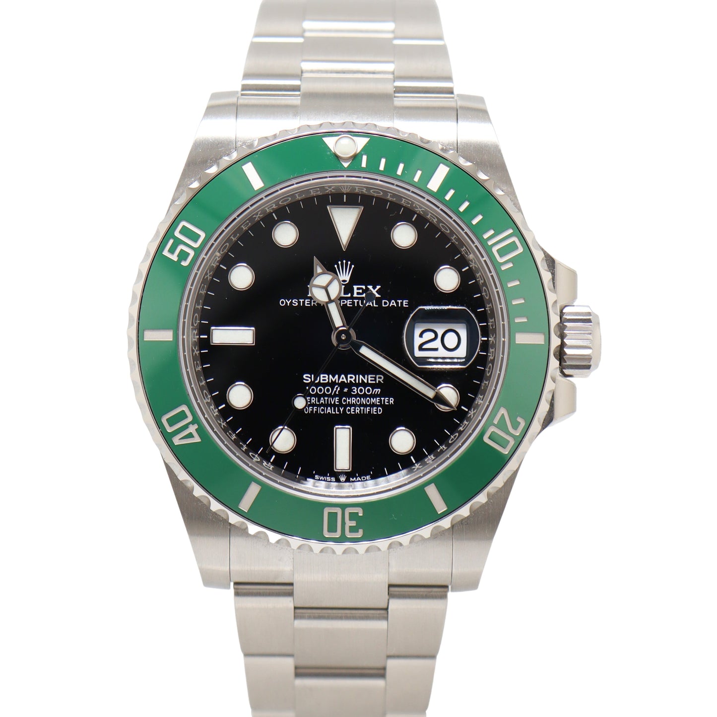 Rolex Men's Submariner Date "Starbucks" Stainless Steel 41mm Black Dot Dial Watch Reference: 126610LV - Happy Jewelers Fine Jewelry Lifetime Warranty