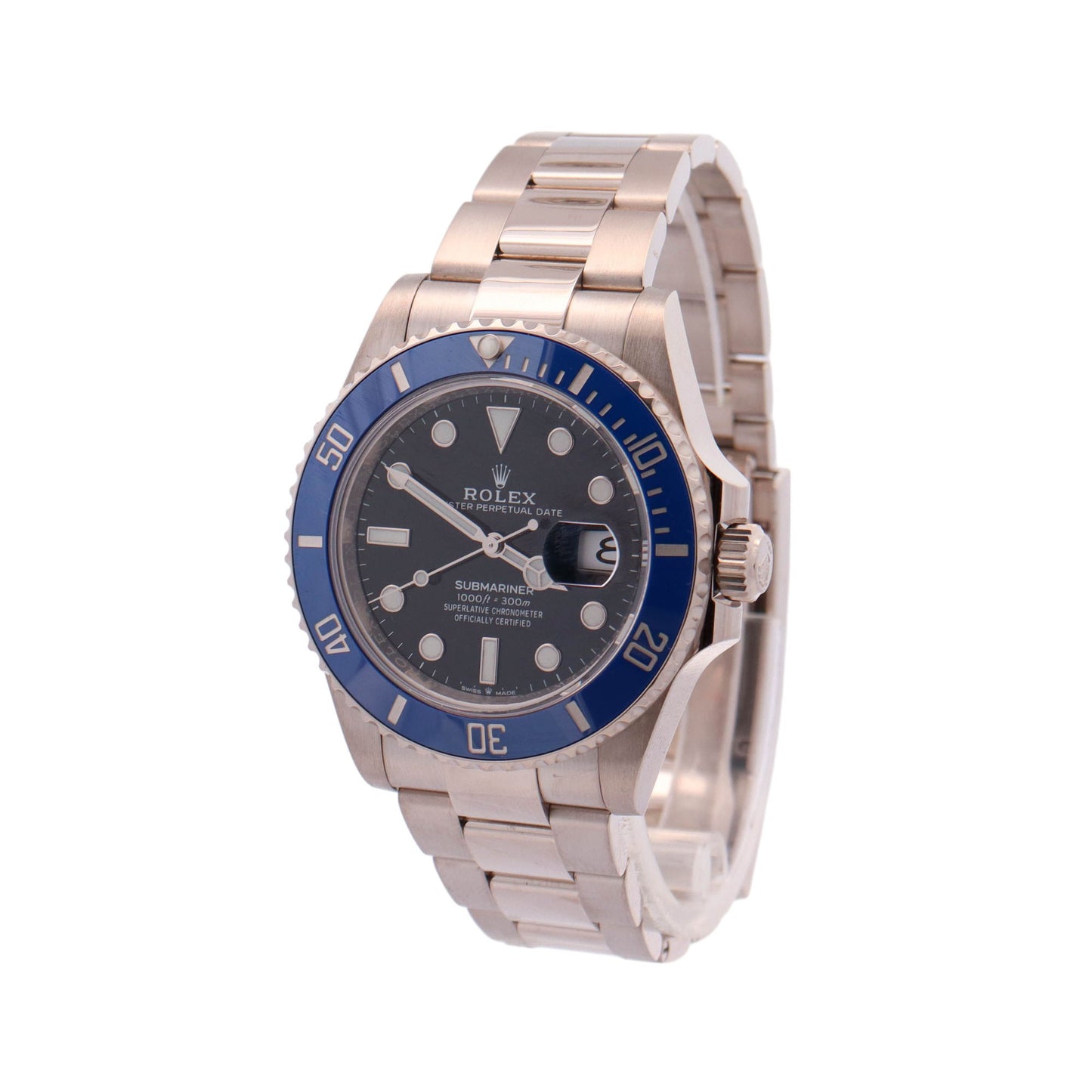 Rolex Submariner White Gold 41mm Black Dot Dial Watch Reference #: 126619LB - Happy Jewelers Fine Jewelry Lifetime Warranty