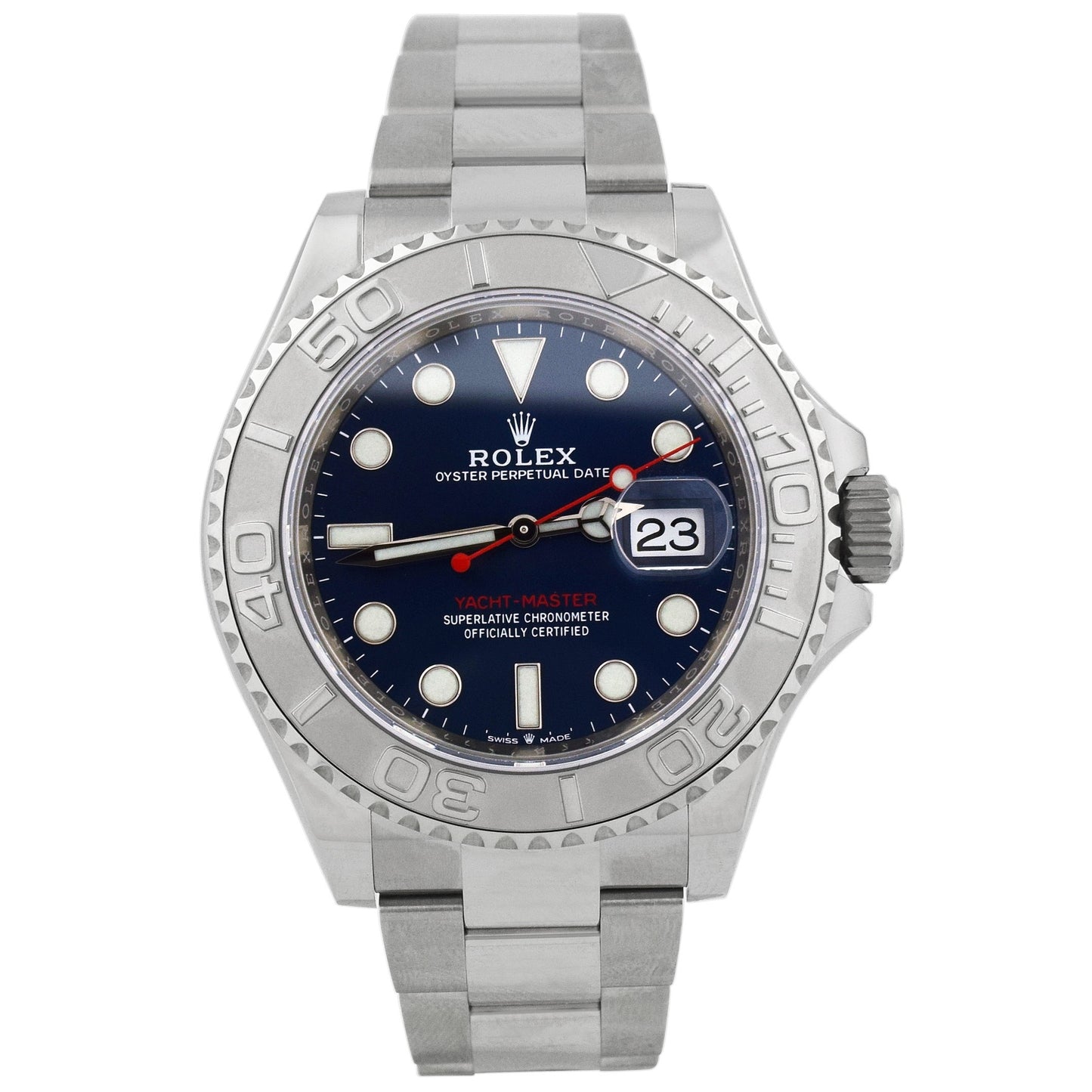 Rolex Men's Yachtmaster Stainless Steel 40mm Blue Dot Dial Watch Reference #: 126622 - Happy Jewelers Fine Jewelry Lifetime Warranty