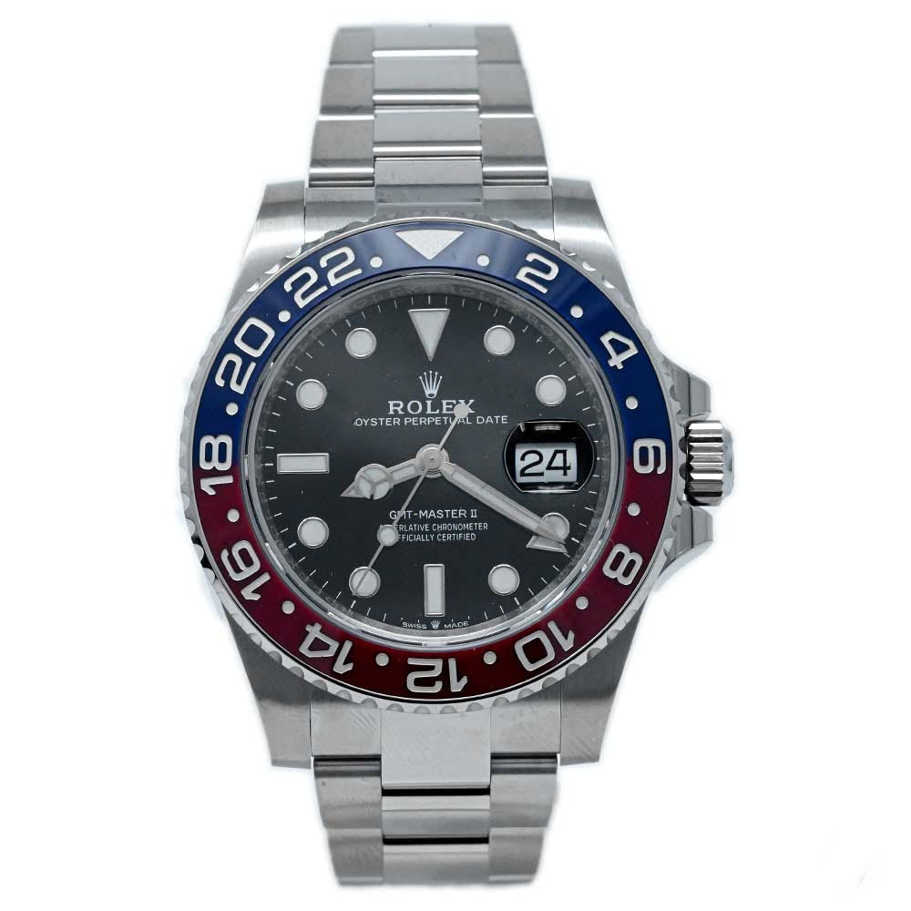 Rolex GMT-Master II "Pepsi" Stainless Steel 40mm Black Dot Dial Watch Reference# 126710BLRO - Happy Jewelers Fine Jewelry Lifetime Warranty