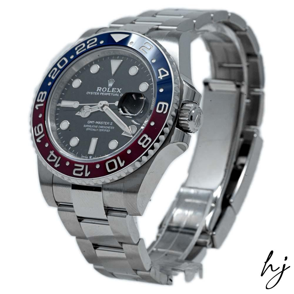 Rolex GMT-Master II "Pepsi" Stainless Steel 40mm Black Dot Dial Watch Reference# 126710BLRO - Happy Jewelers Fine Jewelry Lifetime Warranty