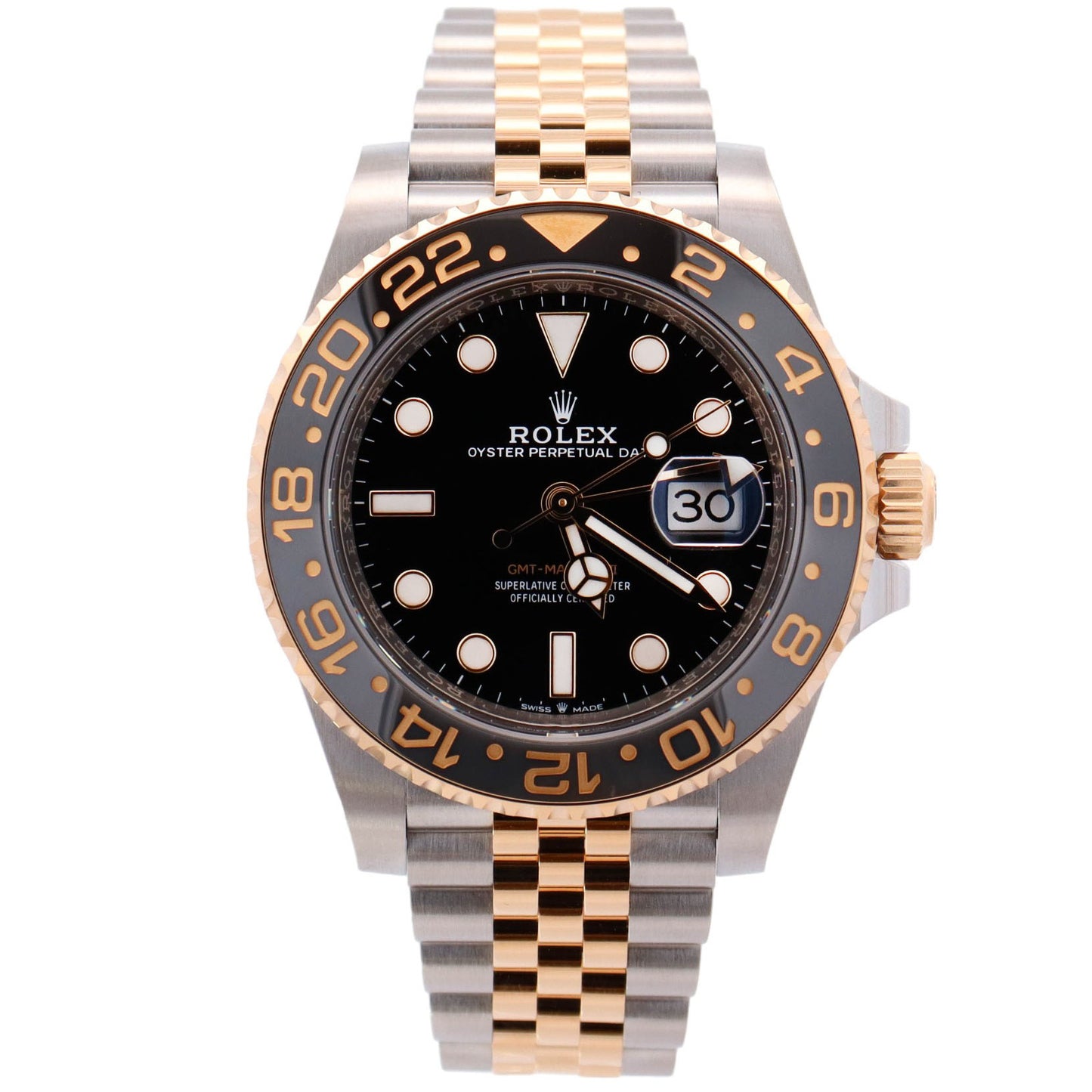 Rolex GMT-Master II 40mm Black Dial Watch Ref# 126713GRNR