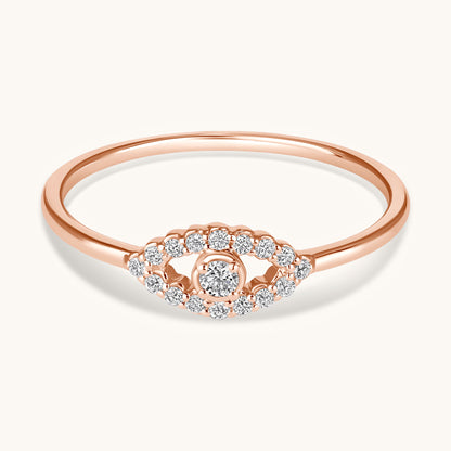 Diamond Evil Eye Ring