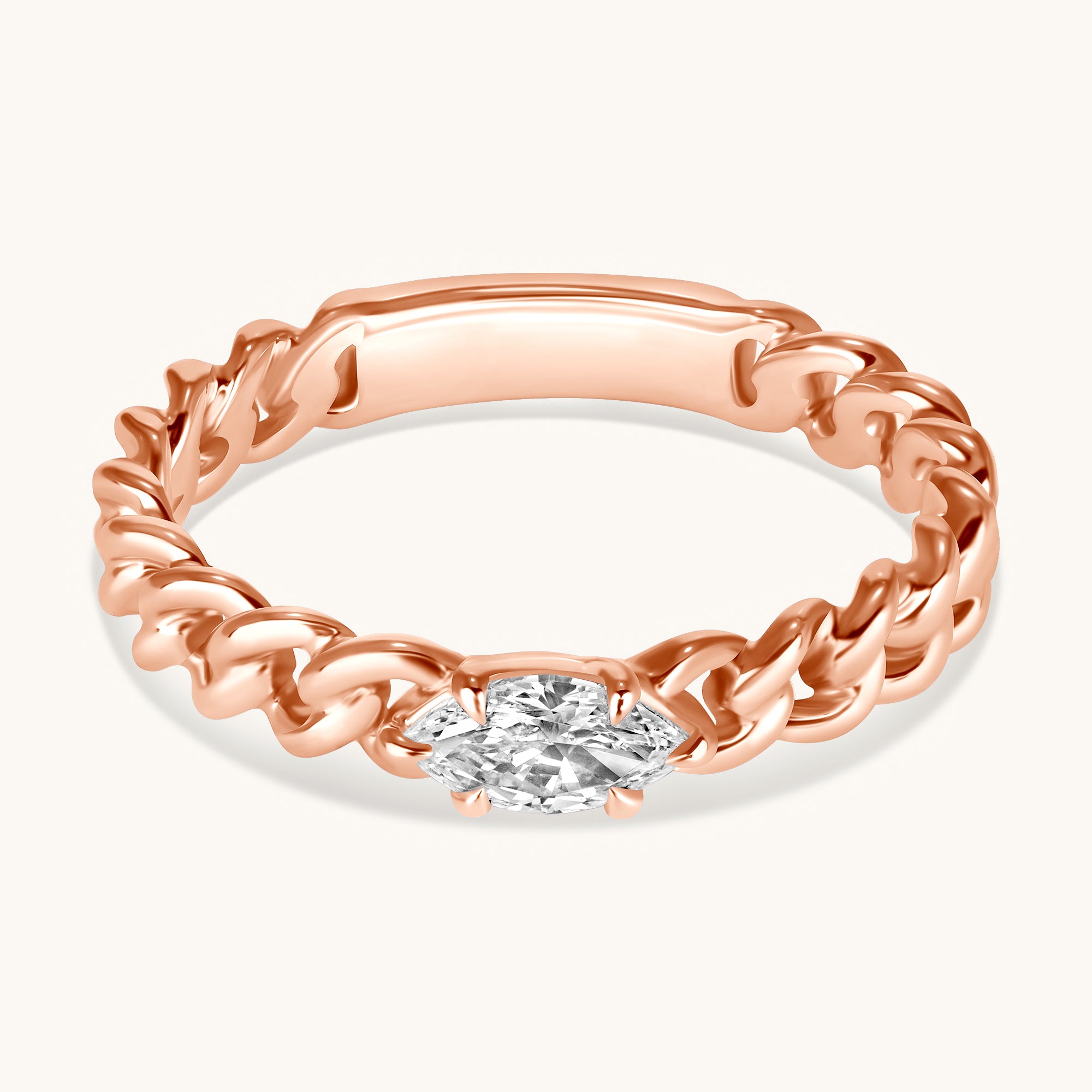 Marquise Diamond Chain Ring