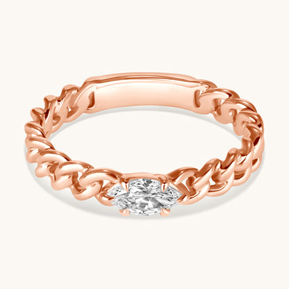 Marquise Diamond Chain Ring