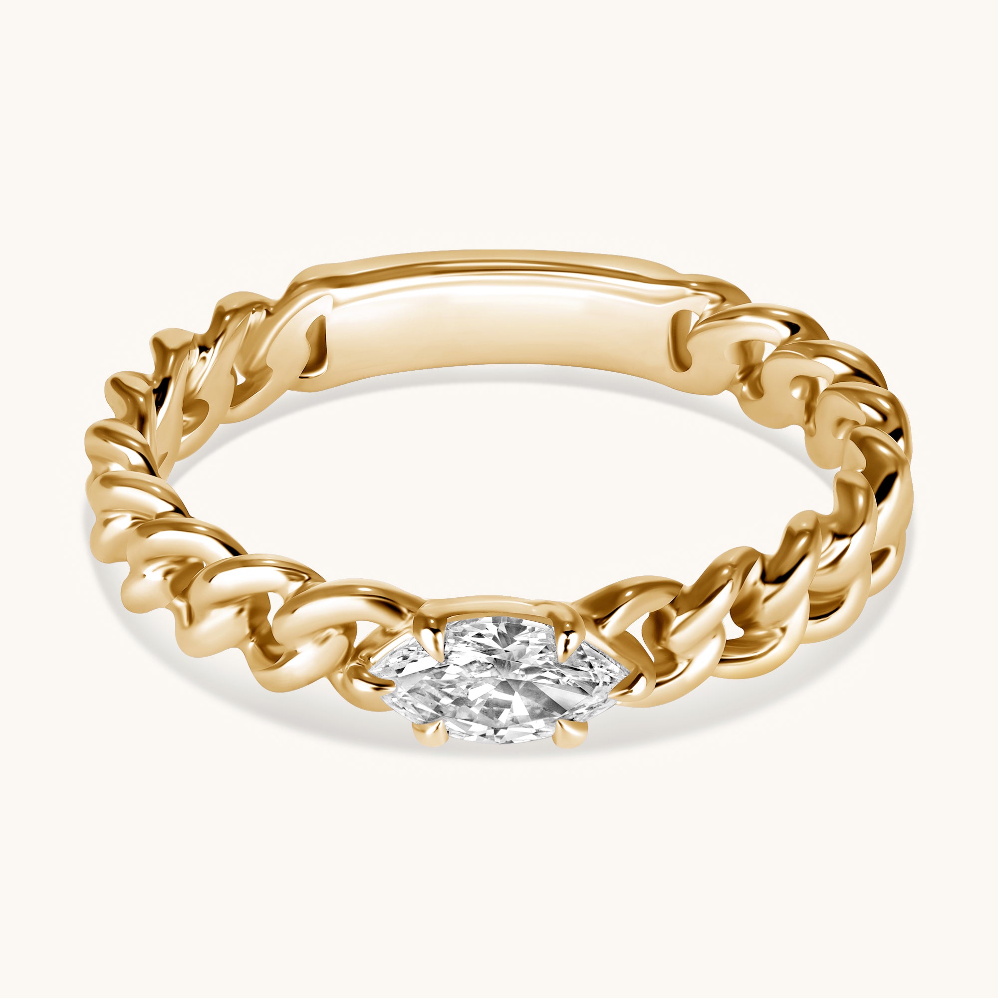 Marquise Diamond Chain Ring