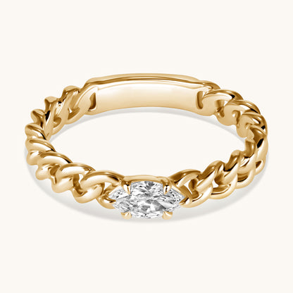 Marquise Diamond Chain Ring