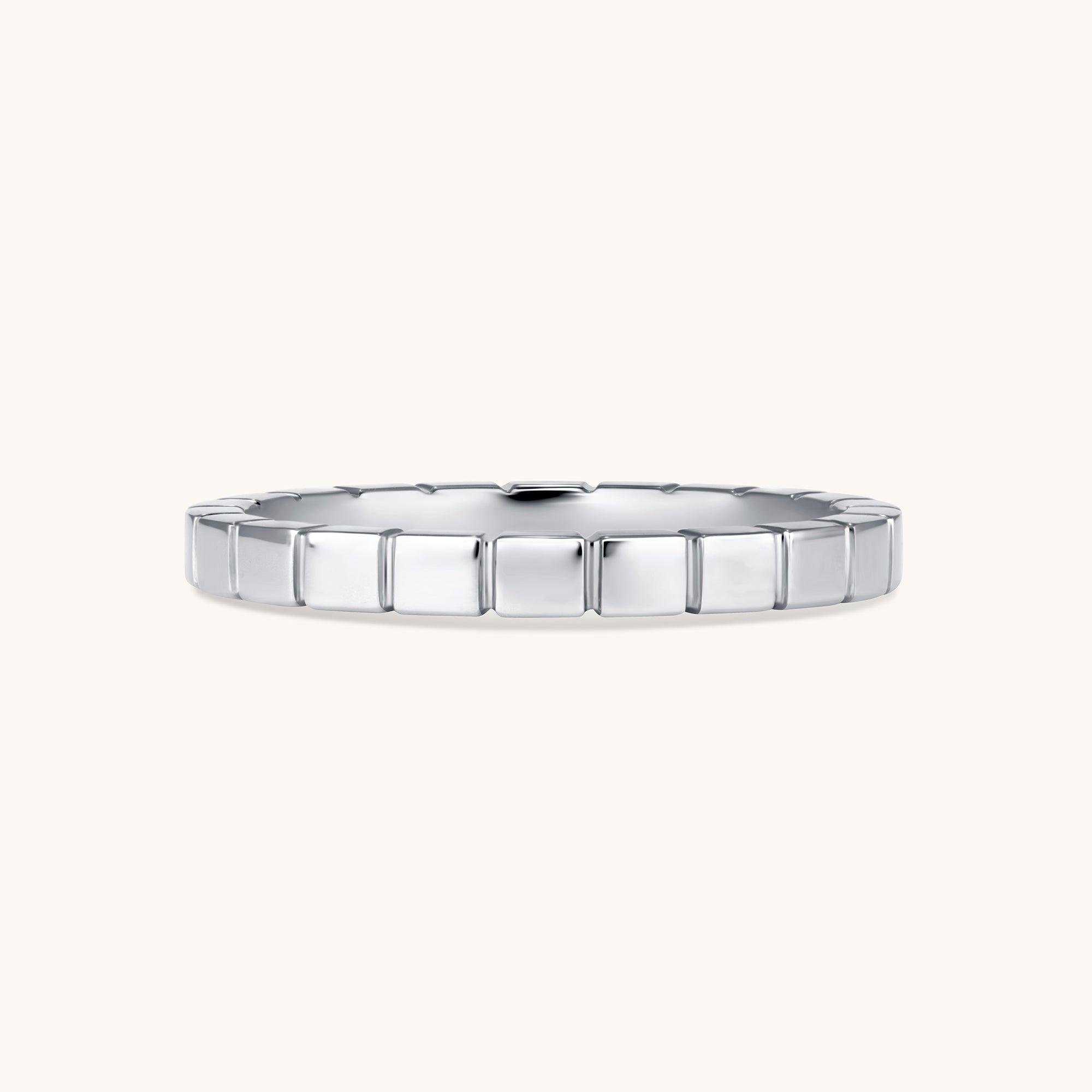 Solid Gold Fluted Band - Happy Jewelers Fine Jewelry Lifetime Warranty