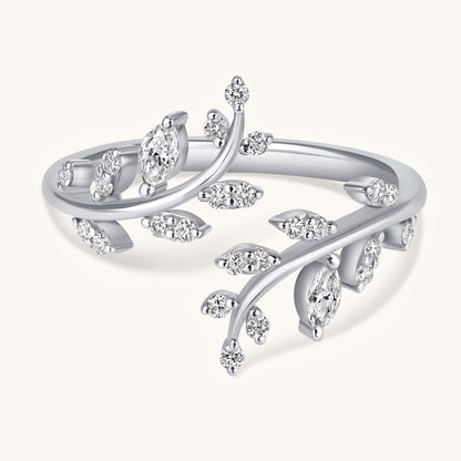 Open Diamond Vine Ring