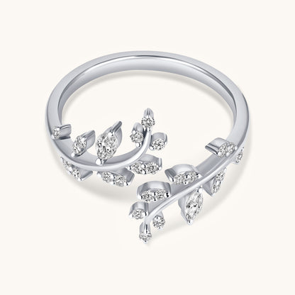 Open Diamond Vine Ring