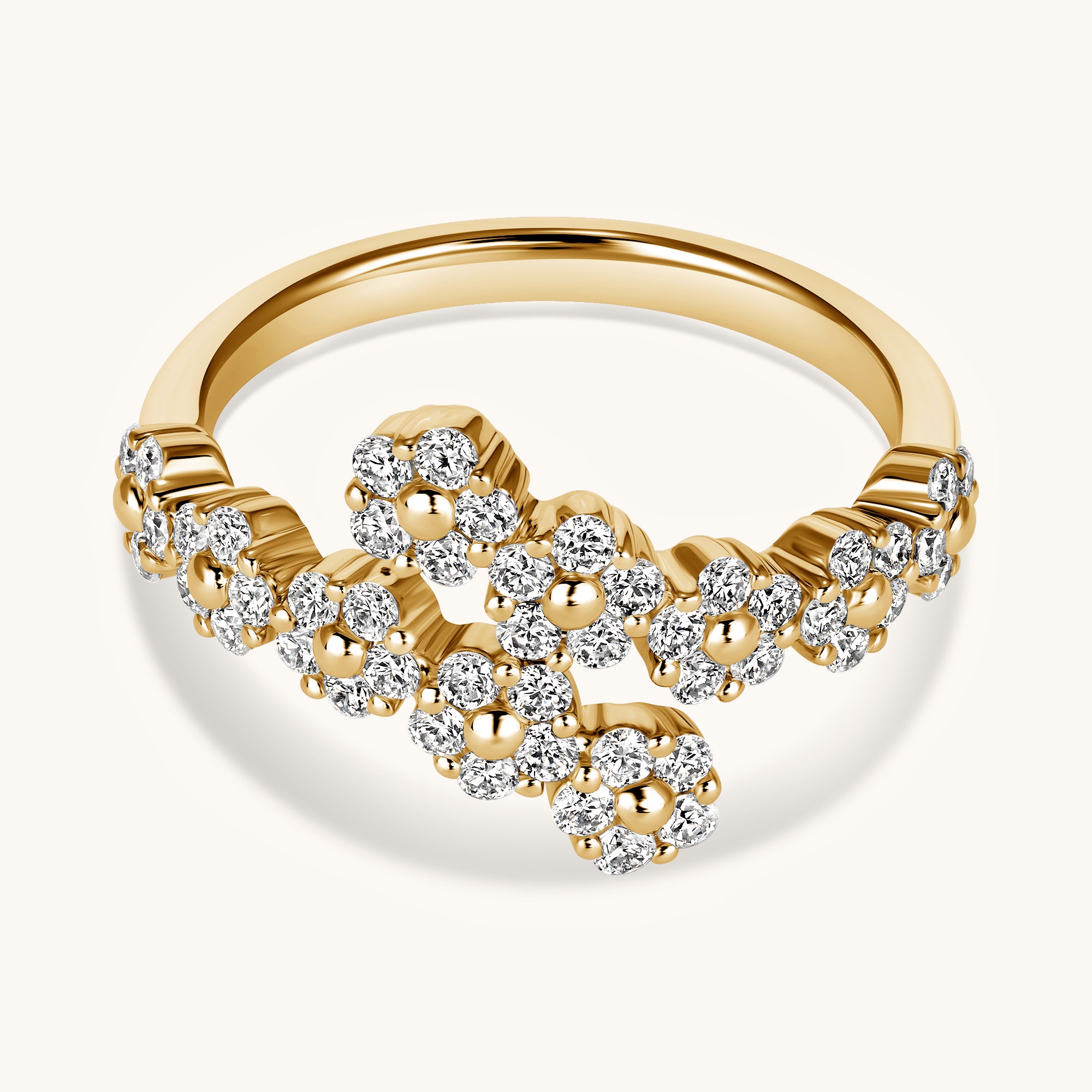 Diamond Flower Wrap Ring - Happy Jewelers Fine Jewelry Lifetime Warranty