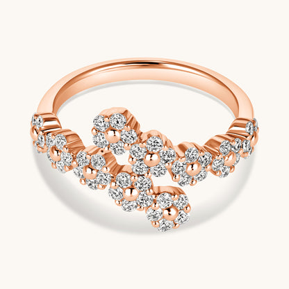 Diamond Flower Wrap Ring - Happy Jewelers Fine Jewelry Lifetime Warranty