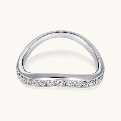 Channel Set Chevron Diamond Band - Happy Jewelers Fine Jewelry Lifetime Warranty