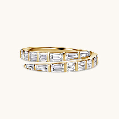 Baguette Diamond Wrap Ring - Happy Jewelers Fine Jewelry Lifetime Warranty