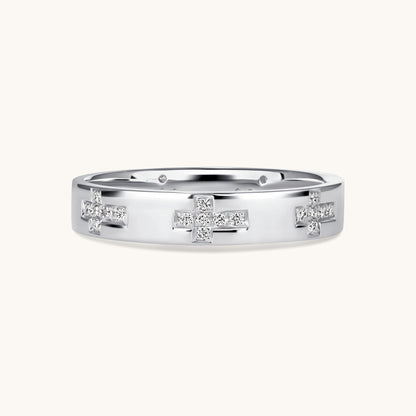 Diamond Cross Eternity Band - Happy Jewelers Fine Jewelry Lifetime Warranty