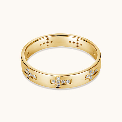 Diamond Cross Eternity Band - Happy Jewelers Fine Jewelry Lifetime Warranty
