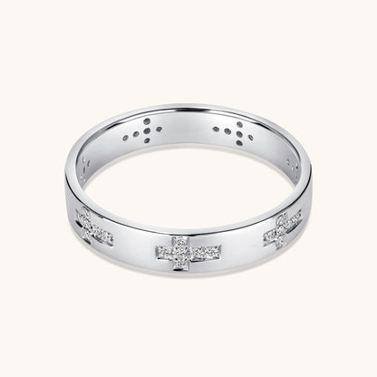 Diamond Cross Eternity Band - Happy Jewelers Fine Jewelry Lifetime Warranty