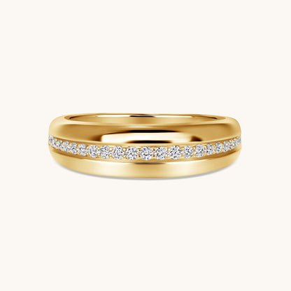 Pave Diamond Inlay Band - Happy Jewelers Fine Jewelry Lifetime Warranty