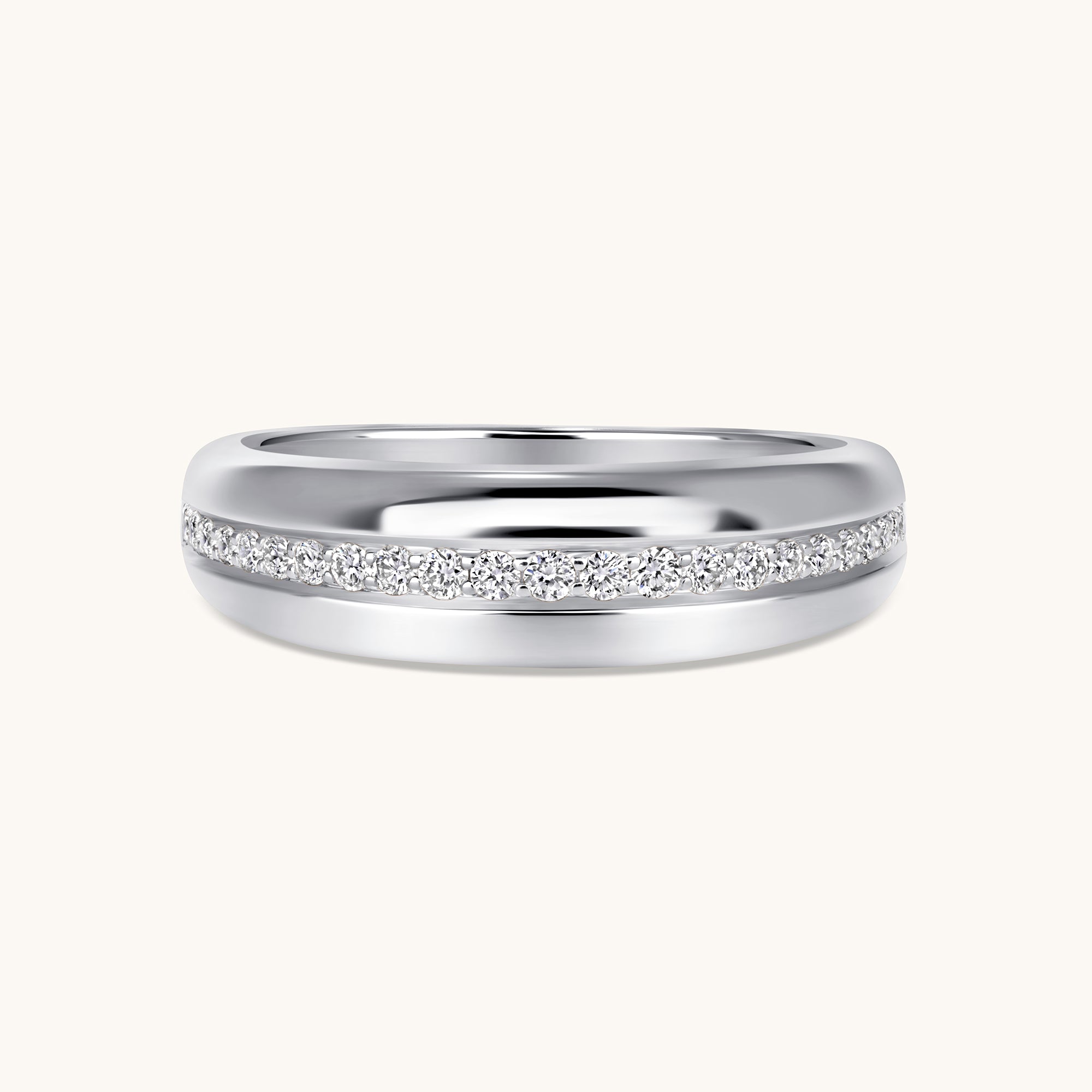 Pave Diamond Inlay Band - Happy Jewelers Fine Jewelry Lifetime Warranty