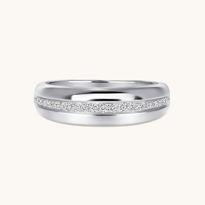 Pave Diamond Inlay Band - Happy Jewelers Fine Jewelry Lifetime Warranty
