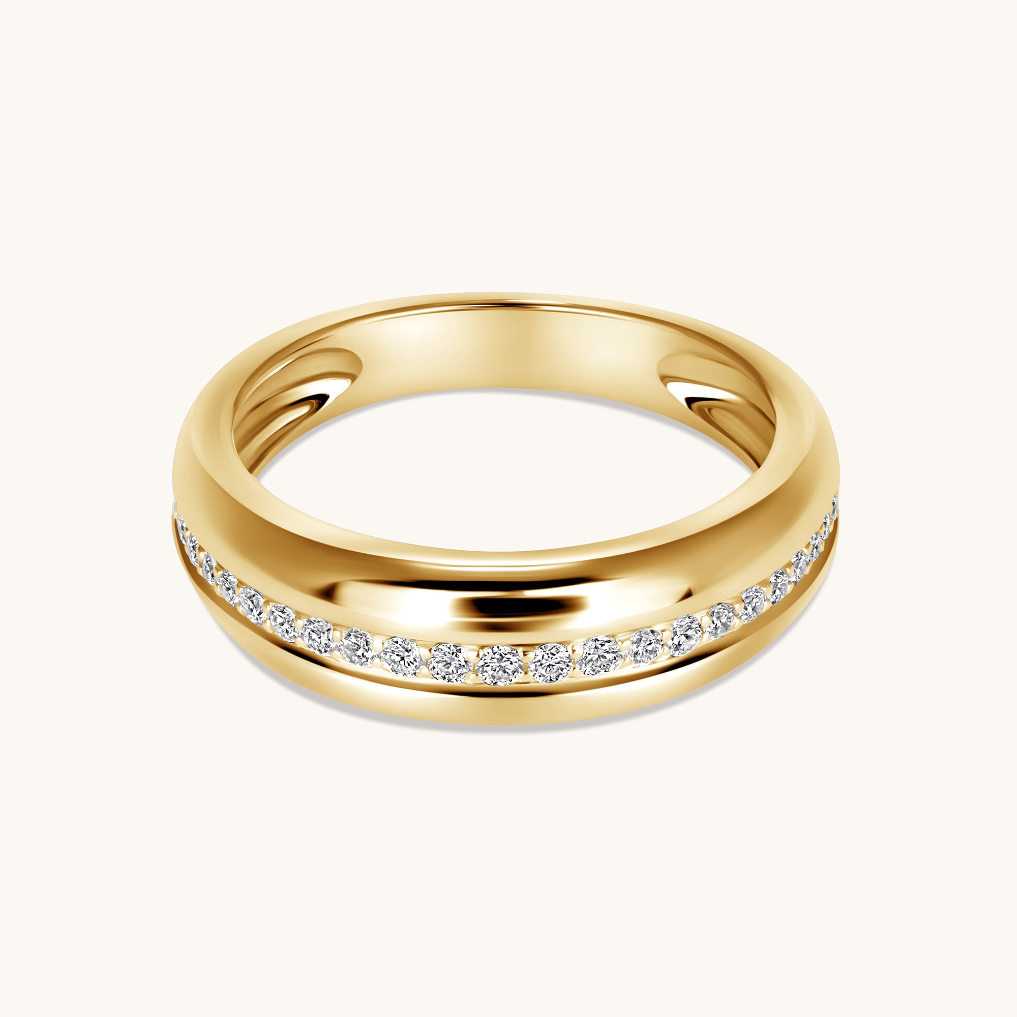 Pave Diamond Inlay Band - Happy Jewelers Fine Jewelry Lifetime Warranty