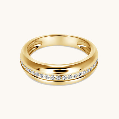 Pave Diamond Inlay Band - Happy Jewelers Fine Jewelry Lifetime Warranty