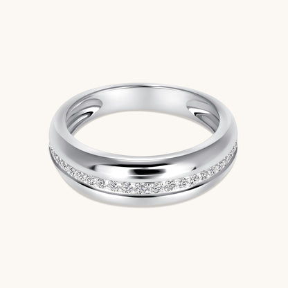 Pave Diamond Inlay Band - Happy Jewelers Fine Jewelry Lifetime Warranty