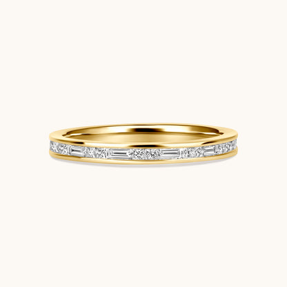 Channel Set Alternating Diamond Band - Happy Jewelers Fine Jewelry Lifetime Warranty